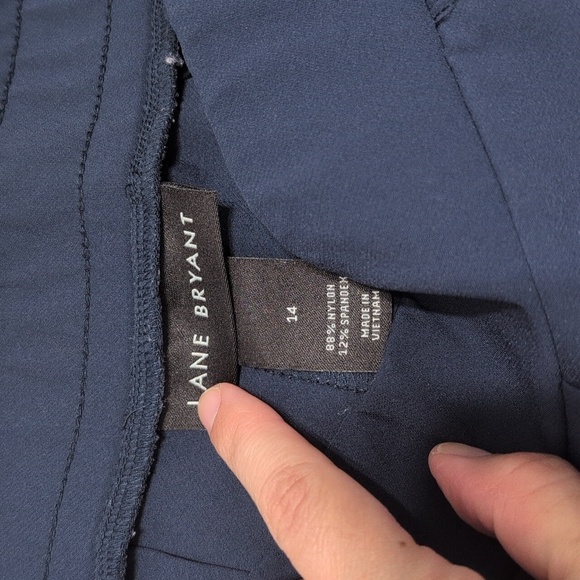 Lane Bryant Nylon Blend Wear Everywhere Straight Leg Pants Side Zip Pockets 14 - Picture 5 of 13